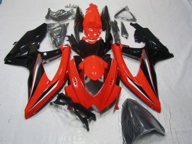 Rot Schwarz 08-10 Suzuki GSXR 600 Motorrad Verkleidung