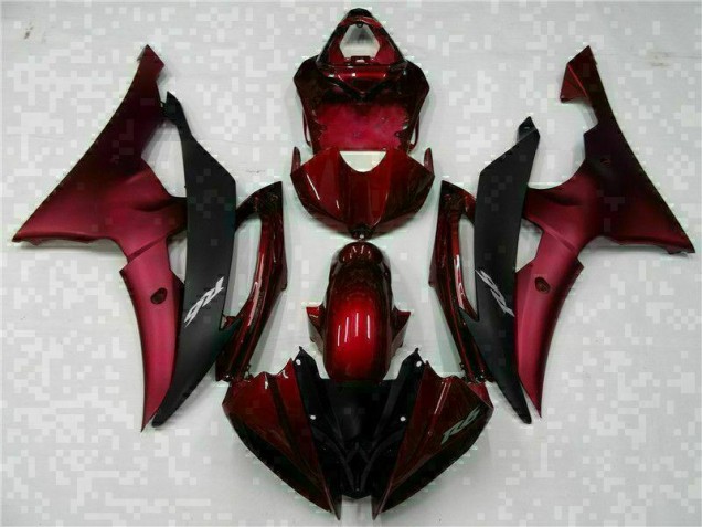 Rot Schwarz 08-16 Yamaha YZF R6 Motorrad Vollverkleidung Rot Schwarz 08-16 Yamaha YZF R6 Motorrad Vollverkleidung