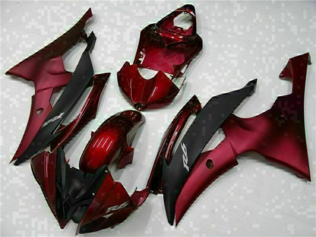 Rot Schwarz 08-16 Yamaha YZF R6 Motorrad Vollverkleidung Rot Schwarz 08-16 Yamaha YZF R6 Motorrad Vollverkleidung