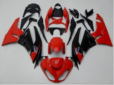Rot Schwarz 09-12 Kawasaki ZX6R Motorrad Verkleidung