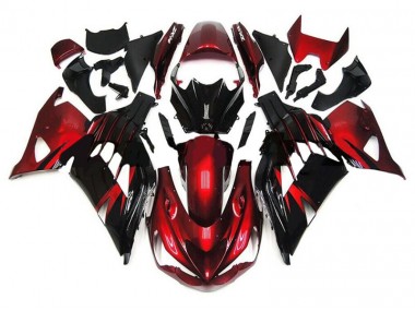 Rot Schwarz 12-21 Kawasaki ZX14R ZZR1400 Motorrad Verkleidung