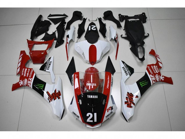 Rot Schwarz 21 15-19 Yamaha YZF R1 Motorrad Verkleidung Rot Schwarz 21 15-19 Yamaha YZF R1 Motorrad Verkleidung