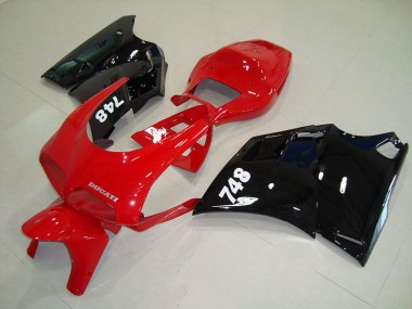 Rot Schwarz 93-05 Ducati 748 916 996 996S Motorrad Verkleidungen