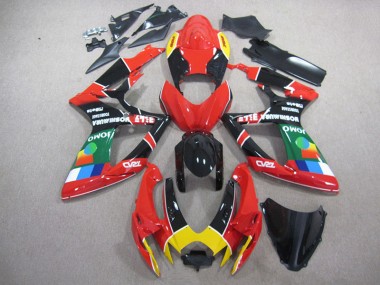 Rot Schwarz Grün 06-07 Suzuki GSXR 750 Motorrad Verkleidung