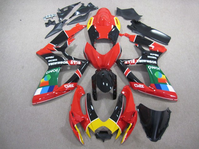 Rot Schwarz Grün 06-07 Suzuki GSXR 750 Motorrad Verkleidung Rot Schwarz Grün 06-07 Suzuki GSXR 750 Motorrad Verkleidung