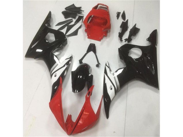 Rot Schwarz Weiß 03-05 Yamaha YZF R6 Motorrad Verkleidung Rot Schwarz Weiß 03-05 Yamaha YZF R6 Motorrad Verkleidung
