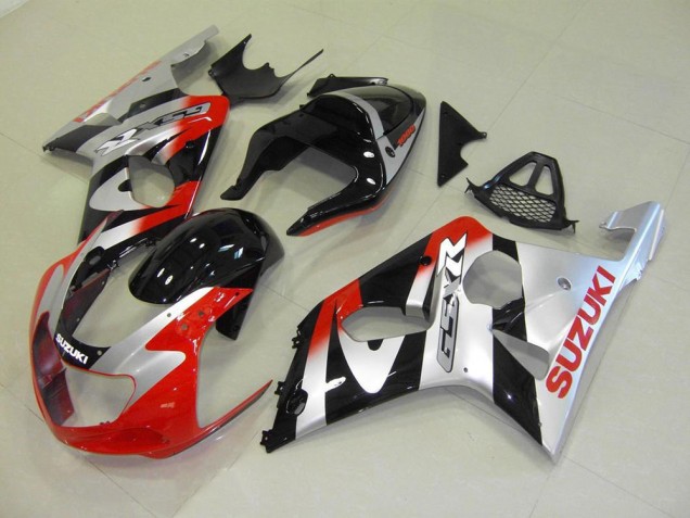 Rot Silber 00-02 Suzuki GSXR 1000 Motorrad Verkleidung Rot Silber 00-02 Suzuki GSXR 1000 Motorrad Verkleidung