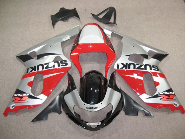 Rot Silber 01-03 Suzuki GSXR 600 Motorrad Verkleidung Rot Silber 01-03 Suzuki GSXR 600 Motorrad Verkleidung