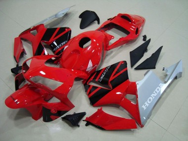 Rot Silber 03-04 Honda CBR600RR Motorrad Verkleidung