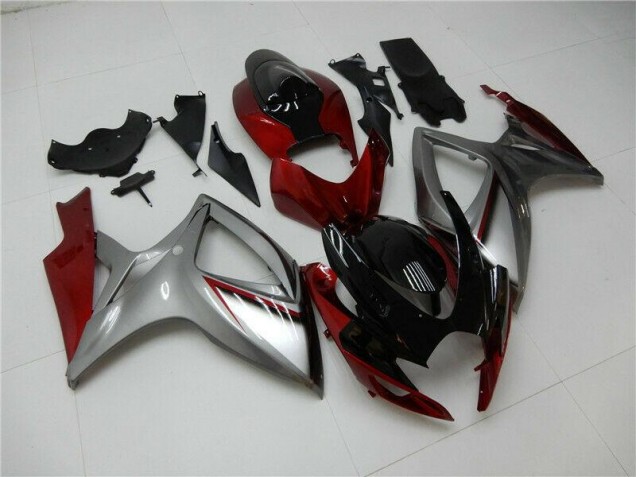 Rot Silber 06-07 Suzuki GSXR 600/750 Motorrad Verkleidung Rot Silber 06-07 Suzuki GSXR 600/750 Motorrad Verkleidung
