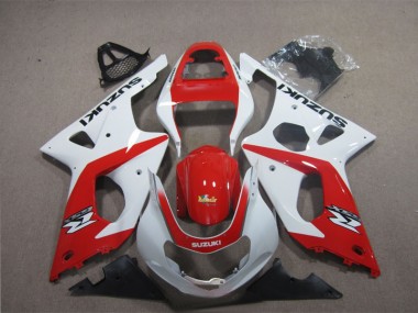 Rot Weiß 03-04 Suzuki GSXR 1000 Motorrad Verkleidung