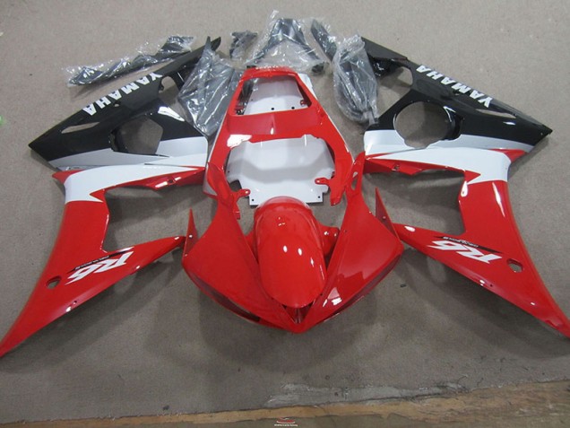 Rot Weiß 03-05 Yamaha YZF R6 Motorrad Verkleidung & Plastik Rot Weiß 03-05 Yamaha YZF R6 Motorrad Verkleidung & Plastik