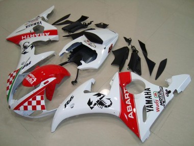 Rot Weiß 03-05 Yamaha YZF R6 Motorrad Verkleidungen