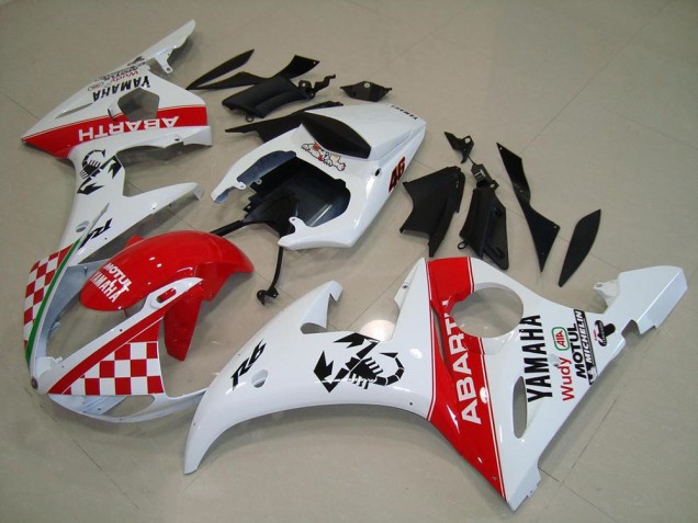 Rot Weiß 03-05 Yamaha YZF R6 Motorrad Verkleidungen Rot Weiß 03-05 Yamaha YZF R6 Motorrad Verkleidungen