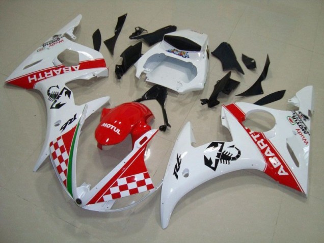 Rot Weiß 03-05 Yamaha YZF R6 Motorrad Vollverkleidung Rot Weiß 03-05 Yamaha YZF R6 Motorrad Vollverkleidung