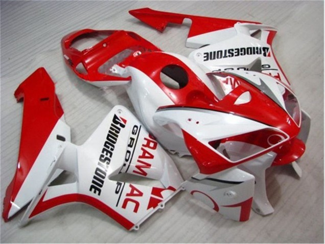 Rot Weiß 05-06 Honda CBR600RR Motorrad Verkleidung Komplett Sets Rot Weiß 05-06 Honda CBR600RR Motorrad Verkleidung Komplett Sets