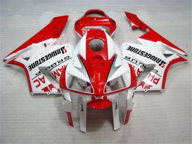 Rot Weiß 05-06 Honda CBR600RR Motorrad Verkleidung Komplett Sets Rot Weiß 05-06 Honda CBR600RR Motorrad Verkleidung Komplett Sets
