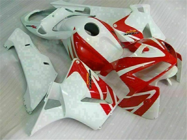 Rot Weiß 05-06 Honda CBR600RR Motorrad Verkleidung & Plastik Rot Weiß 05-06 Honda CBR600RR Motorrad Verkleidung & Plastik