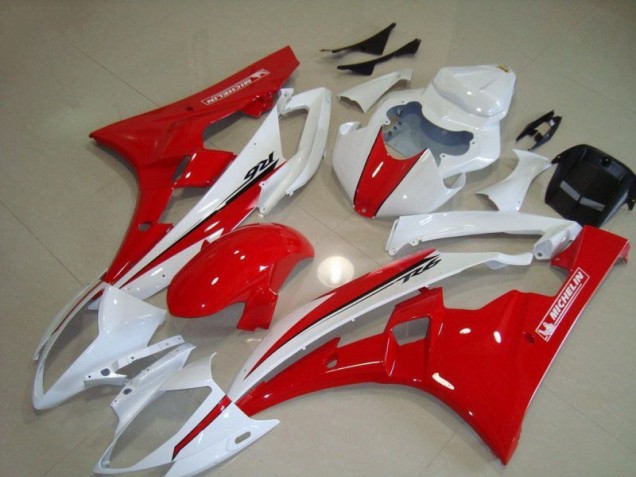 Rot Weiß 06-07 Yamaha YZF R6 Motor Verkleidung Rot Weiß 06-07 Yamaha YZF R6 Motor Verkleidung