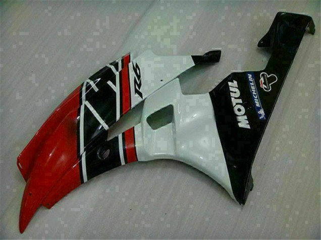 Rot Weiß 06-07 Yamaha YZF R6 Motor Verkleidungen Rot Weiß 06-07 Yamaha YZF R6 Motor Verkleidungen