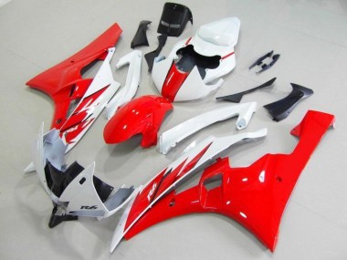 Rot Weiß 06-07 Yamaha YZF R6 Motorrad Verkleidungen & Plastik