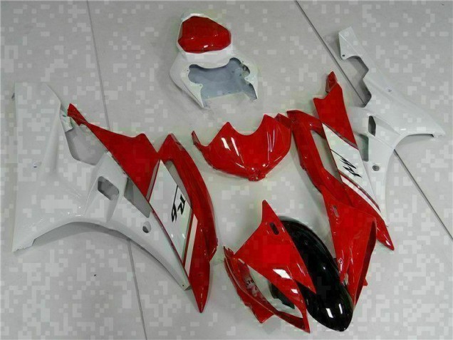 Rot Weiß 06-07 Yamaha YZF R6 Motorrad Vollverkleidung & Plastik Rot Weiß 06-07 Yamaha YZF R6 Motorrad Vollverkleidung & Plastik