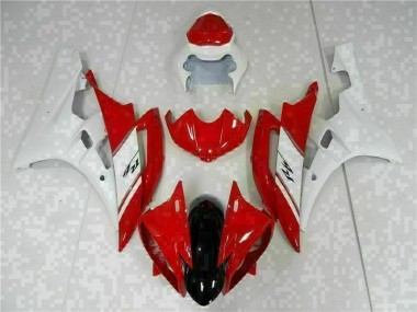 Rot Weiß 06-07 Yamaha YZF R6 Motorrad Vollverkleidung & Plastik