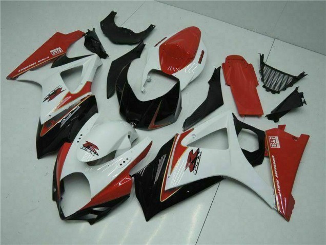 Rot Weiß 07-08 Suzuki GSXR 1000 Motorrad Verkleidungen Rot Weiß 07-08 Suzuki GSXR 1000 Motorrad Verkleidungen