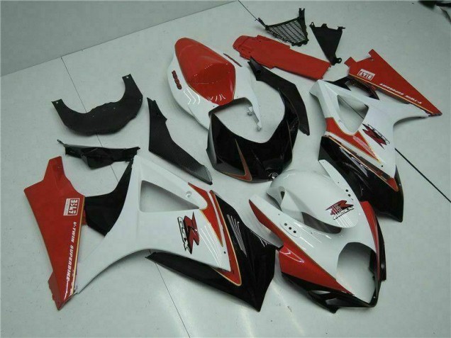 Rot Weiß 07-08 Suzuki GSXR 1000 Motorrad Verkleidungen Rot Weiß 07-08 Suzuki GSXR 1000 Motorrad Verkleidungen