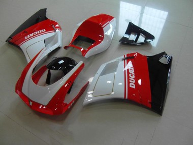 Rot Weiß 93-05 Ducati 748 916 996 996S Motorrad Verkleidungen