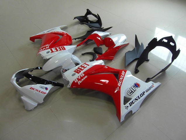 Rot Weiß BEET 08-12 Kawasaki ZX250R Motorrad Verkleidung Rot Weiß BEET 08-12 Kawasaki ZX250R Motorrad Verkleidung