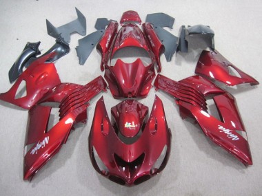 Rot Weiß Ninja Aufkleber 06-11 Kawasaki ZX14R ZZR1400 Motorrad Verkleidung