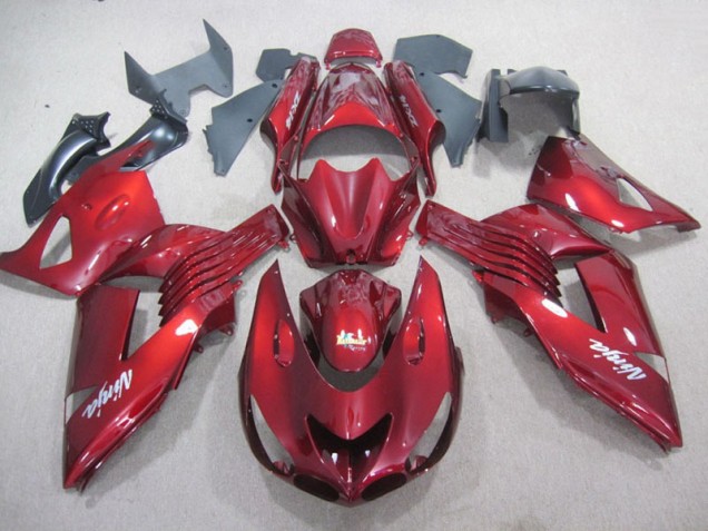 Rot Weiß Ninja Aufkleber 06-11 Kawasaki ZX14R ZZR1400 Motorrad Verkleidung Rot Weiß Ninja Aufkleber 06-11 Kawasaki ZX14R ZZR1400 Motorrad Verkleidung