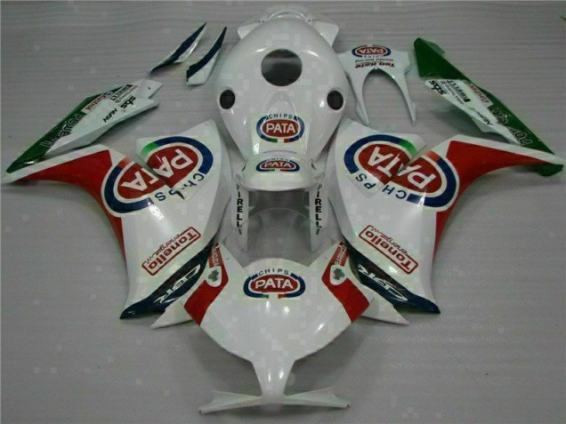 Rot Weiß PATA 12-16 Honda CBR1000RR Motorrad Verkleidungen Rot Weiß PATA 12-16 Honda CBR1000RR Motorrad Verkleidungen