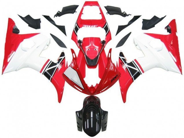Rot Weiß Schwarz 03-05 Yamaha YZF R6 Motorrad Verkleidung Rot Weiß Schwarz 03-05 Yamaha YZF R6 Motorrad Verkleidung