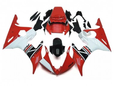 Rot Weiß Schwarz 03-05 Yamaha YZF R6 Motorrad Vollverkleidung