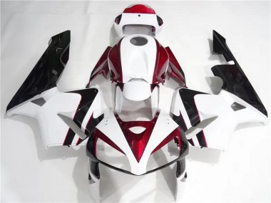 Rot Weiß Schwarz 05-06 Honda CBR600RR Motorrad Verkleidung