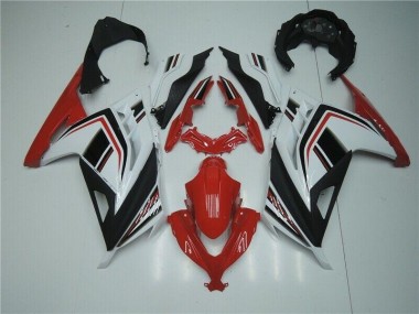 Rot Weiß Schwarz 13-16 Kawasaki EX300 Motorrad Verkleidung
