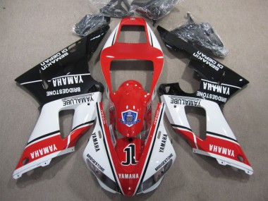 Rot Weiß Schwarz 50 98-99 Yamaha YZF R1 Motorrad Verkleidung
