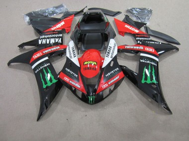 Rot Weiß Schwarz Motul 04-06 Yamaha YZF R1 Motorrad Verkleidung