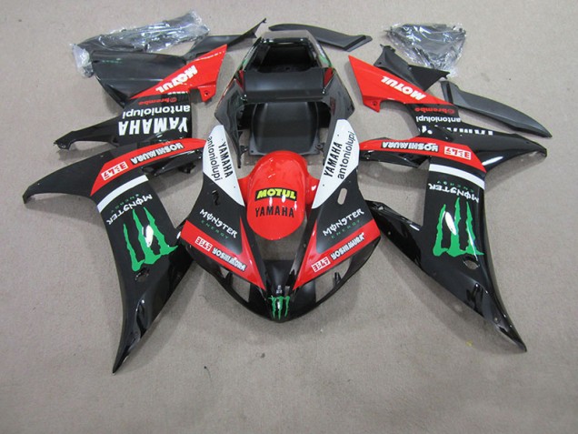 Rot Weiß Schwarz Motul 04-06 Yamaha YZF R1 Motorrad Verkleidung Rot Weiß Schwarz Motul 04-06 Yamaha YZF R1 Motorrad Verkleidung