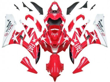 Rot Weiß Star Fiat 06-07 Yamaha YZF R6 Motorrad Verkleidung