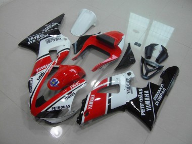 Rot glänzend Schwarz 00-01 Yamaha YZF R1 Motorrad Verkleidung