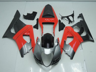 Rot und Grau 03-04 Suzuki GSXR 1000 Motorrad Verkleidung