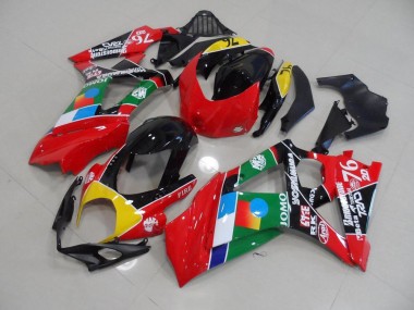 Rot und Grün 07-08 Suzuki GSXR 1000 Motorrad Verkleidung
