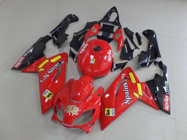 Rot und Schwarz 06-11 Aprilia RS125 Motorrad Verkleidung Rot und Schwarz 06-11 Aprilia RS125 Motorrad Verkleidung