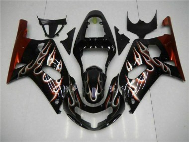 Schwarz 01-03 Suzuki GSXR 600/750 Motorrad Verkleidungen