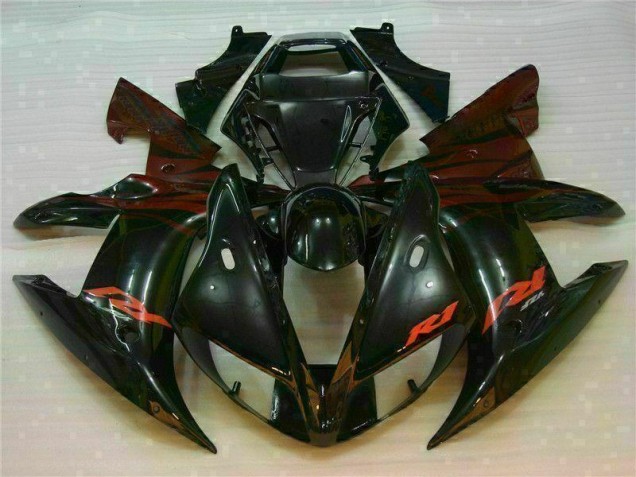 Schwarz 02-03 Yamaha YZF R1 Motor Verkleidungen Schwarz 02-03 Yamaha YZF R1 Motor Verkleidungen