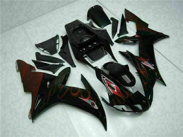 Schwarz 02-03 Yamaha YZF R1 Motorrad Vollverkleidung & Plastik Schwarz 02-03 Yamaha YZF R1 Motorrad Vollverkleidung & Plastik