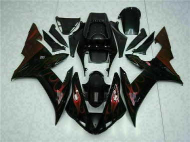 Schwarz 02-03 Yamaha YZF R1 Motorrad Vollverkleidung & Plastik